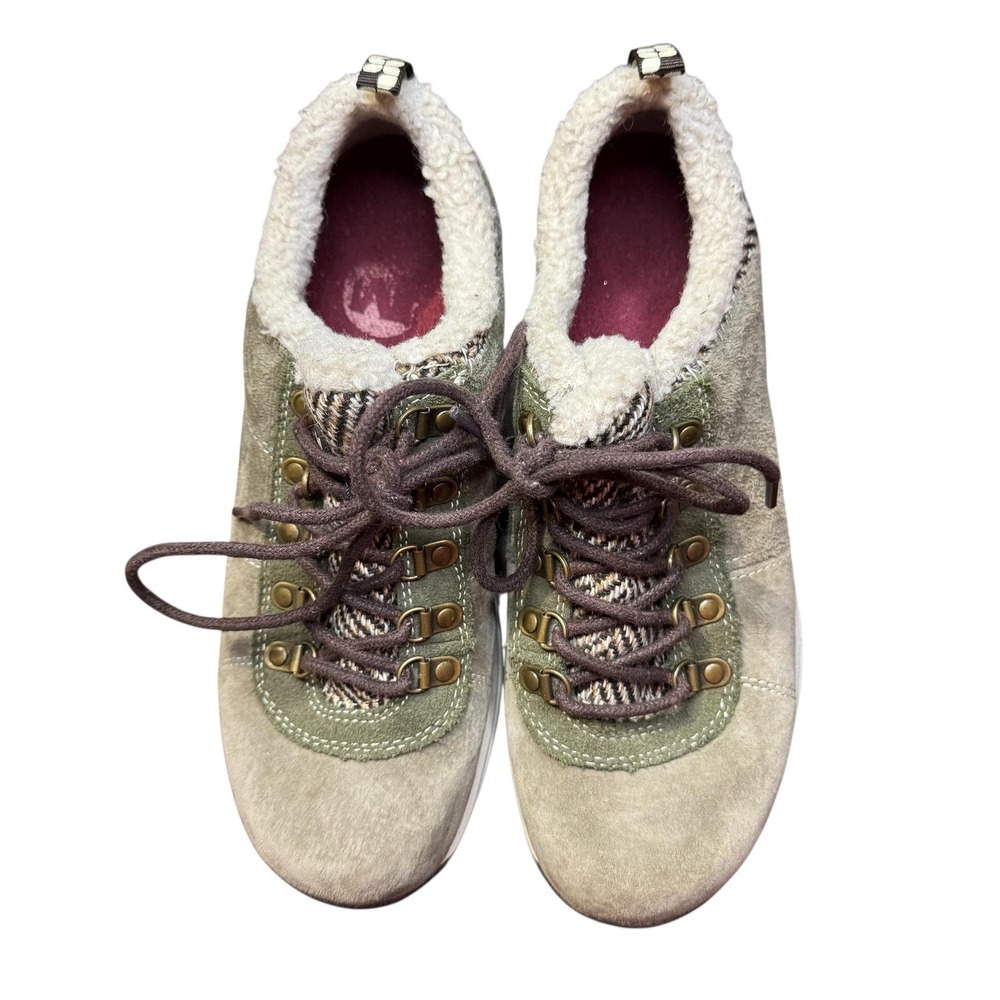 Merrell Shoes Womens Size 8 Dark Olive Ivory Faux Fur Lined‎ Hiking Winter Boots